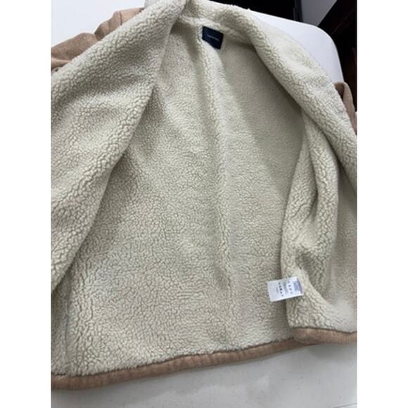 "LANDS END" Sherpa Lined Open Front Cardigan Snuggle Cozy Pj Cover Up Warm Night - Picture 8 of 9